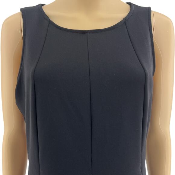 Bar III LARGE Black Sleeveless Pleated Fit & Flare Mini Dress - Picture 2 of 6